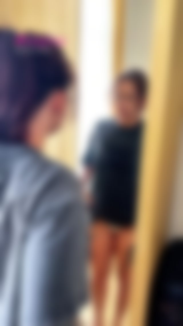 Teen striptease undress in front of mirror #undressing #striptease TikTok Porn