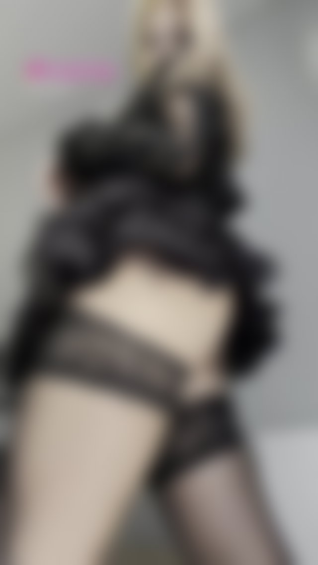 Blonde in black lace bends over, spreading her ass wide for the camera #spreading #asshole #bigass TikTok Porn