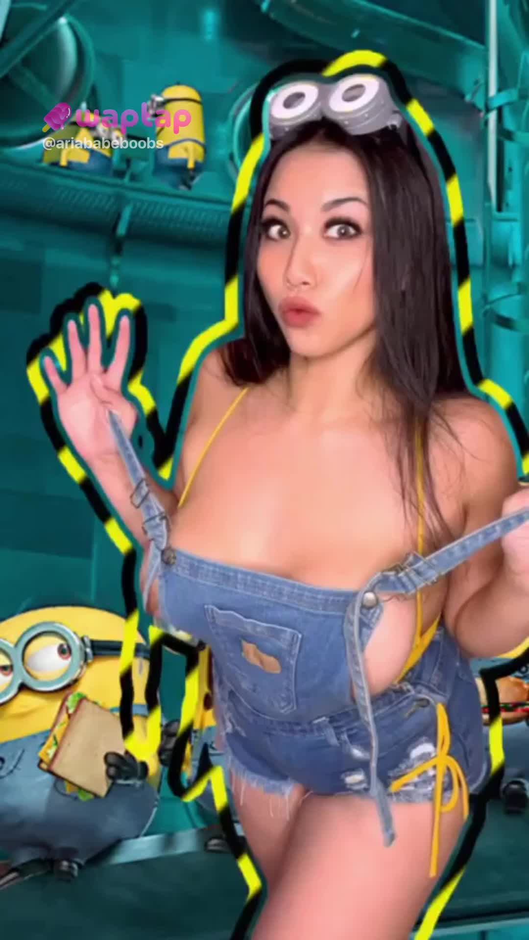 ariababeboobs ever wanted to fuck a minion? haha fuckable asian doll  big tits boobs brunette longhair fit funny | TikTok Sex & porn  videos WapTap