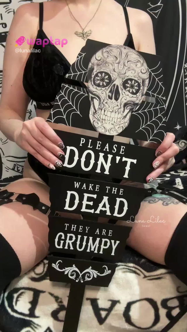 Please don’t wake the dead, they’re grumpy. ☹️ #goth #halloween TikTok Porn