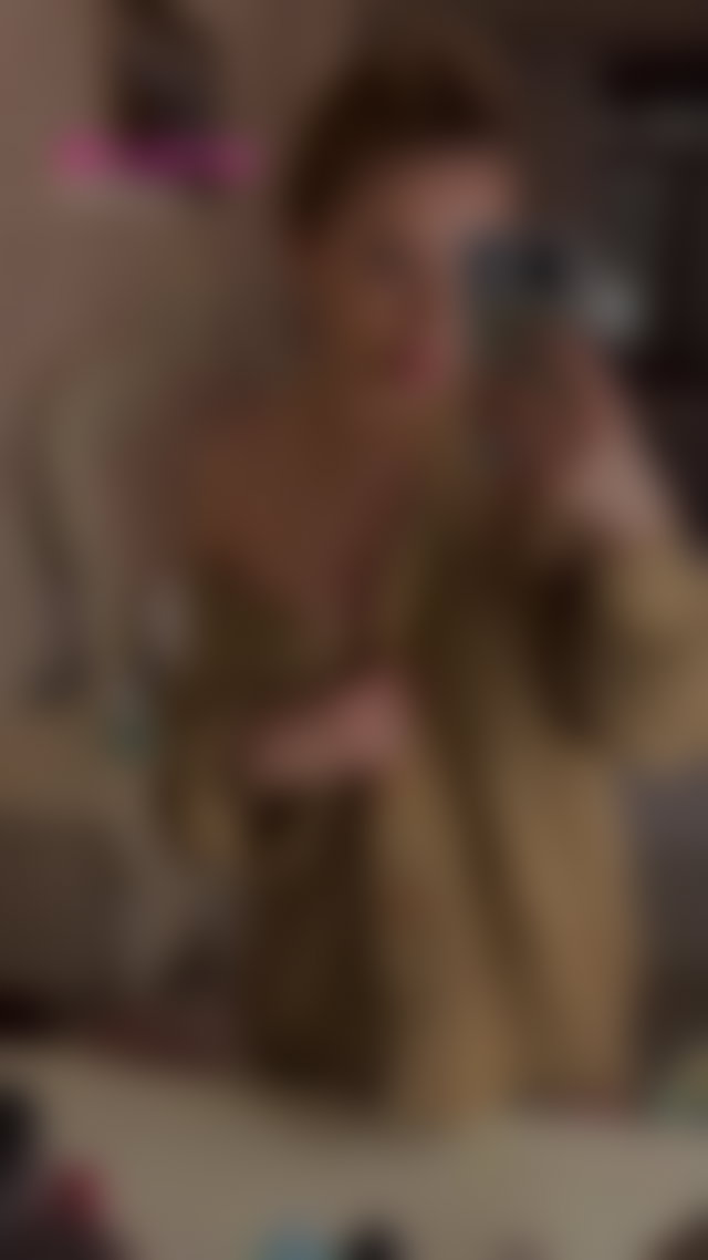 Mirror selfie she pulls her beige cardigan down showing one full soft breast while holding the phone Sub OF #mirror #blonde #amateur #homemade #nsfw TikTok Porn